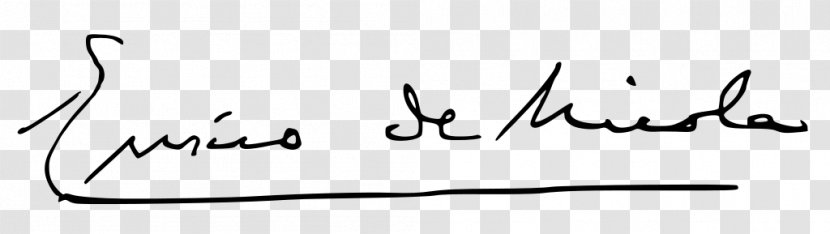 President Of Italy Signature Handwriting - Monochrome Transparent PNG