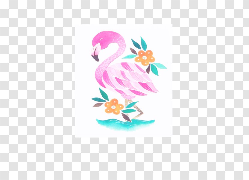 Drawing Flamingo Pink - Flower - Flamingos Transparent PNG