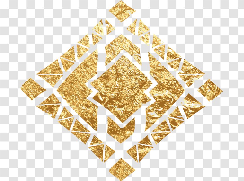 Gold Chemical Element Particle Euclidean Vector - Vecteur - Decorative Golden Diamond Transparent PNG