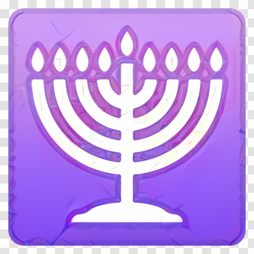 Hanukkah - Judaism - Candle Holder Violet Transparent PNG