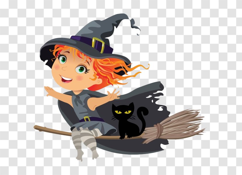 Witchcraft Cartoon Royalty-free Illustration - Flower - Cute Little Witch Transparent PNG
