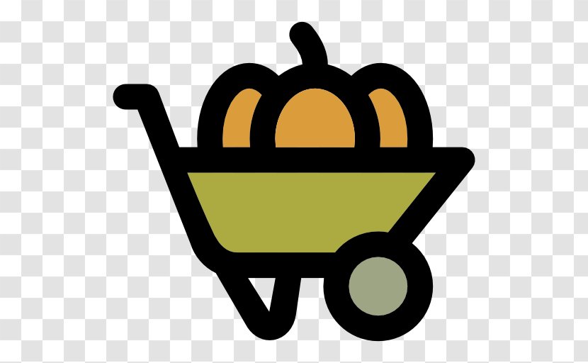 Wheelbarrow Transport Architectural Engineering Icon - Symbol - Pumpkin Transparent PNG