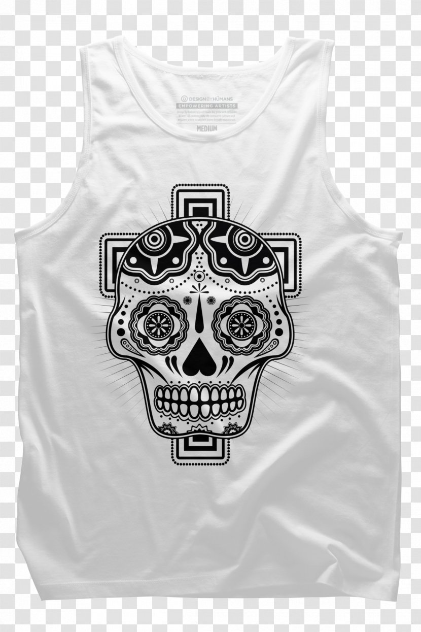T-shirt Gilets Sleeveless Shirt Clothing - Tshirt - Sugar Skulls Transparent PNG
