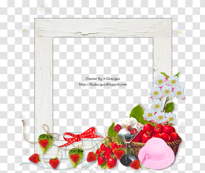 Picture Frames Floral Design Maryb Computer Cluster - Flowering Plant - Strawberry Cream Transparent PNG