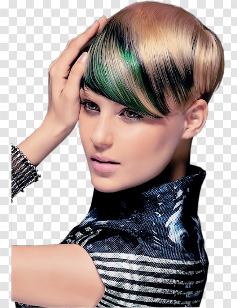 Asymmetric Cut Hair Coloring Blond Bob Bangs - Layered - Pas De Deux Transparent PNG