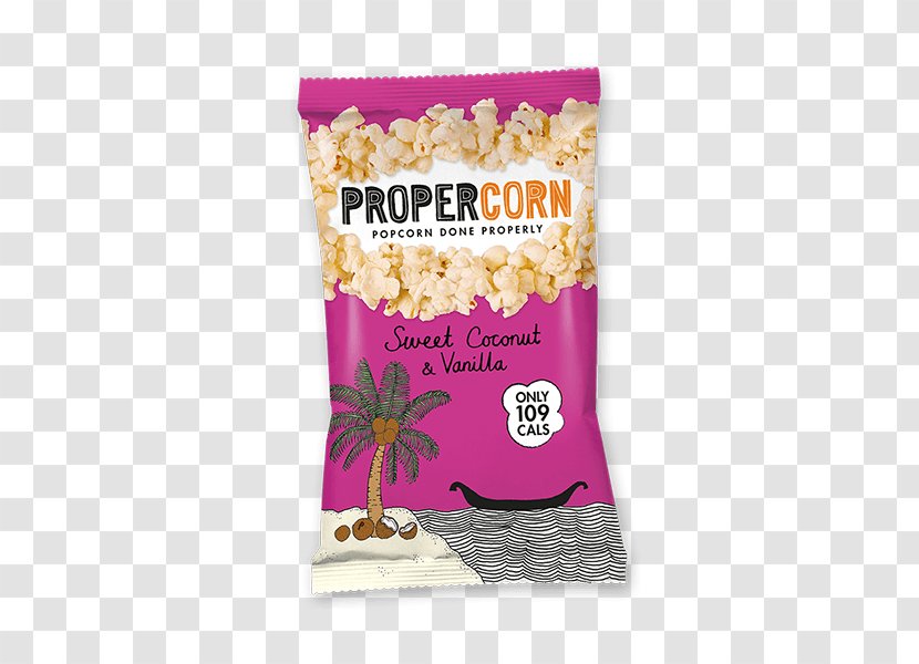 Popcorn Kettle Corn Vegetarian Cuisine Vanilla Flavor - Coconut Transparent PNG