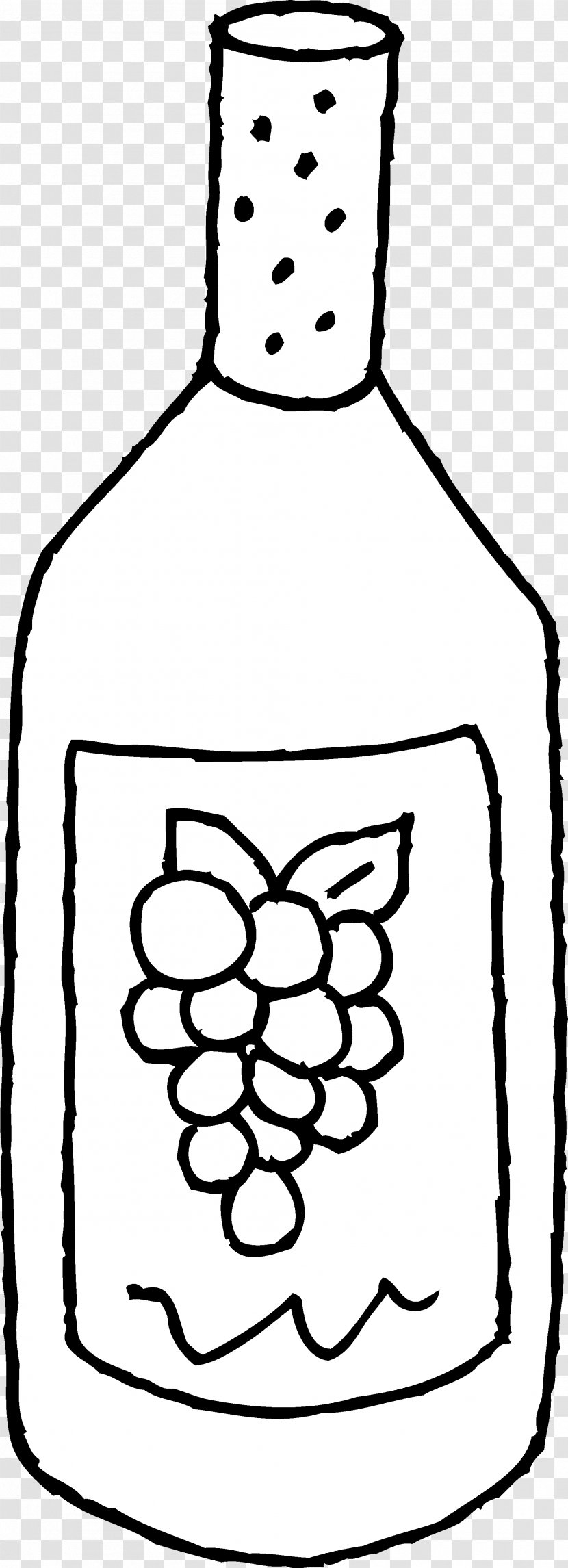Wine Fizzy Drinks Coloring Book Bottle Clip Art - Drawing - Pictures Of Bottles Transparent PNG