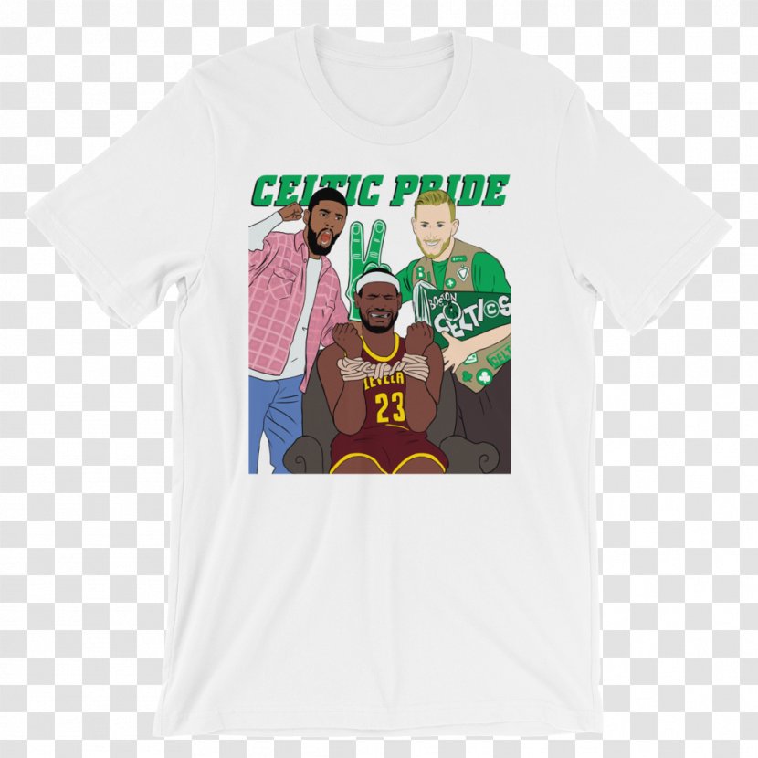 T-shirt Boston Celtics Cleveland Cavaliers NBA Basketball - Text - White Pride Merchandise Transparent PNG