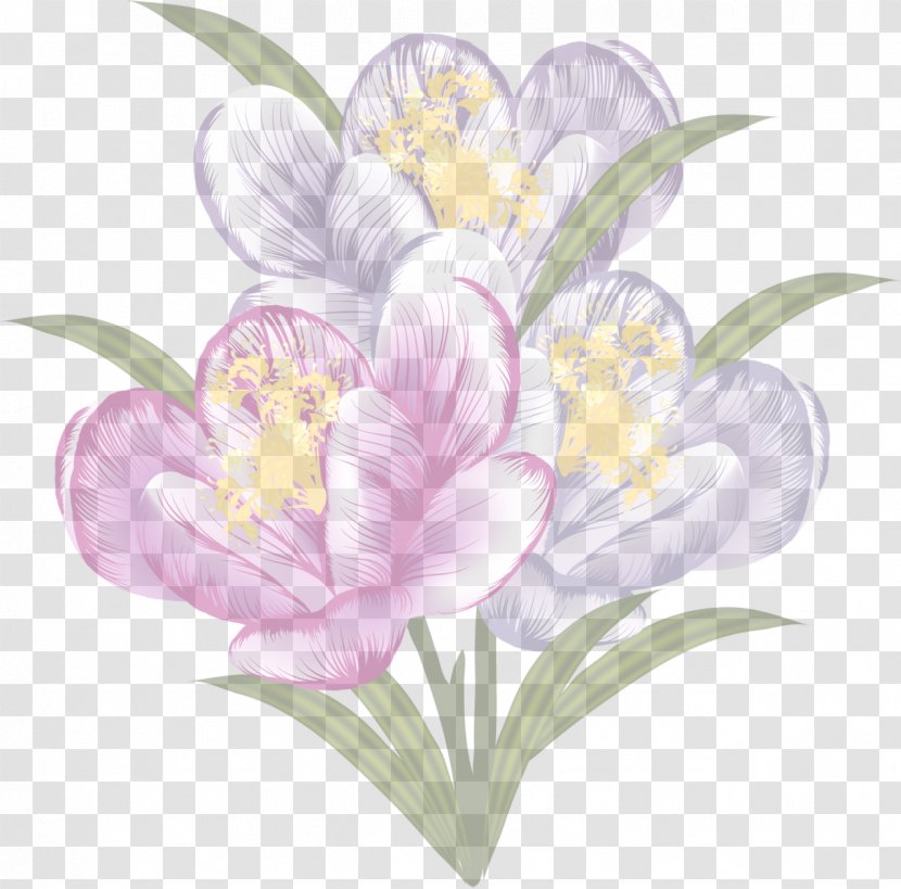 Flower Floral Design Clip Art - Bouquet - Crocus Transparent PNG