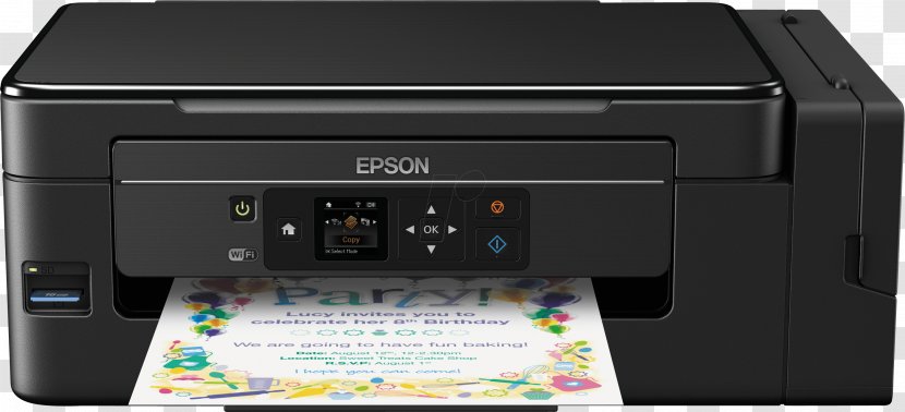 Inkjet Printing Multi-function Printer Epson Expression ET-2650 EcoTank - Ink Transparent PNG