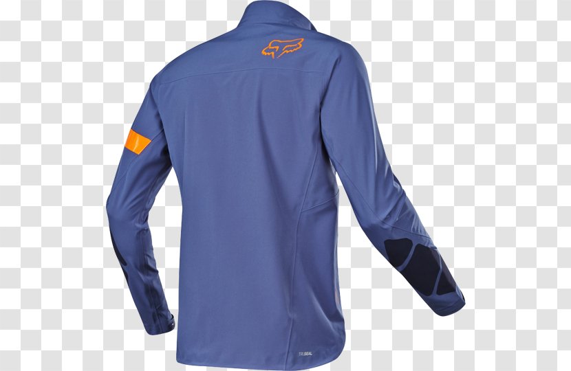 T-shirt Jacket Fox Racing Blue Zipper - Navy Transparent PNG