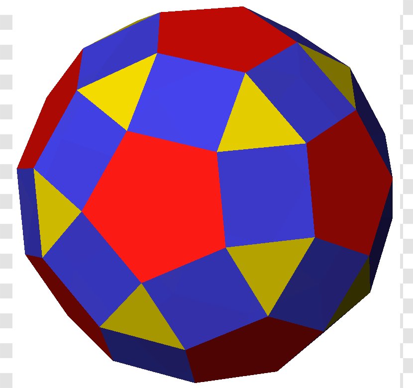 Polyhedron Truncated Icosahedron Rhombicosidodecahedron Archimedean Solid - Geometry - Face Transparent PNG