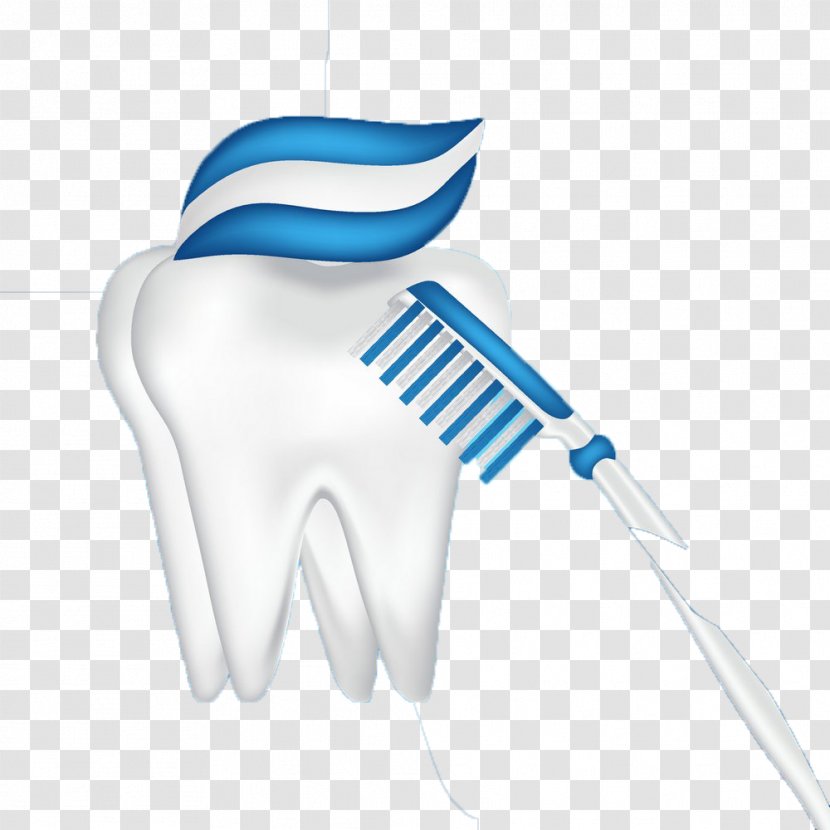 Toothbrush Toothpaste Euclidean Vector - Tree - Blue And Tooth Transparent PNG