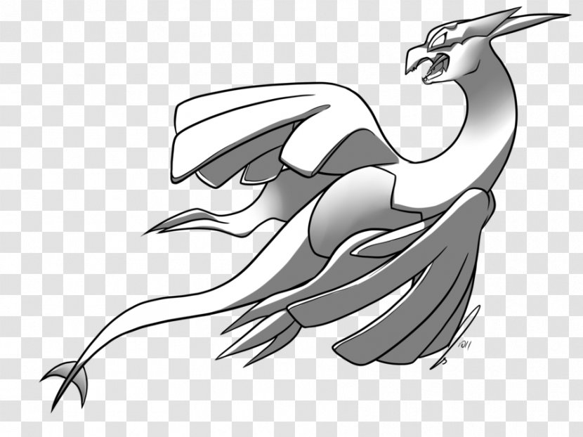 Lugia Sketch Drawing Pokémon XD: Gale Of Darkness Image - Wing - Painting Transparent PNG