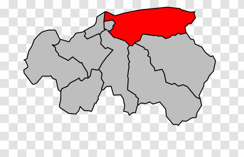 Canton Of Douvaine Administrative Division Map - Evian Les Bains Transparent PNG