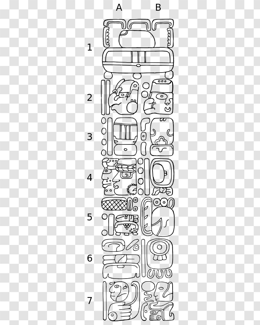 Mesoamerican Long Count Calendar Maya Civilization Chichen Itza - Coloring Book Transparent PNG