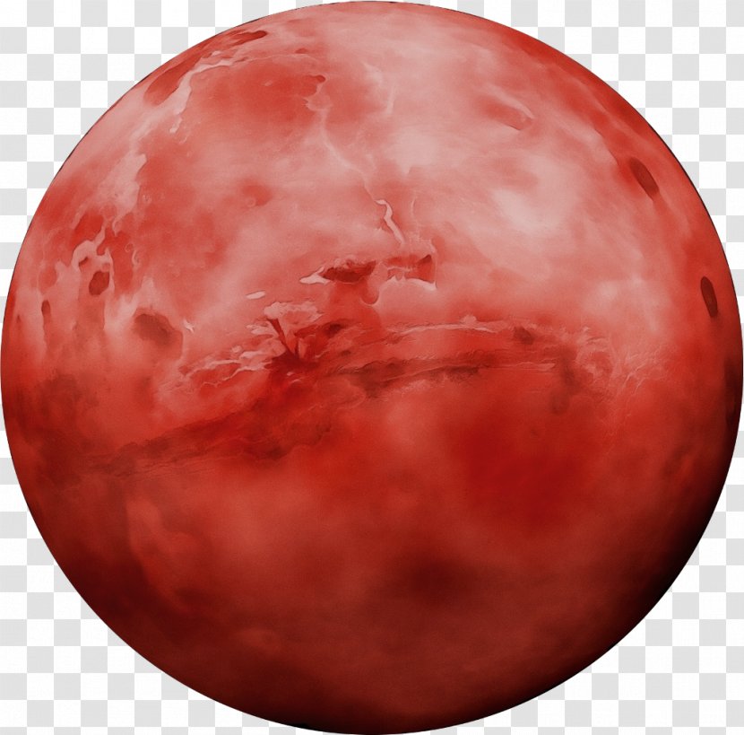 Red Ball Sphere Pink Atmosphere - Paint - Astronomical Object Planet Transparent PNG