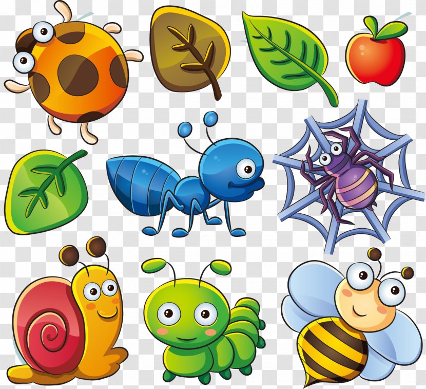 Cartoon Insect Clip Art - Graphic Arts - Cute Bug Transparent PNG