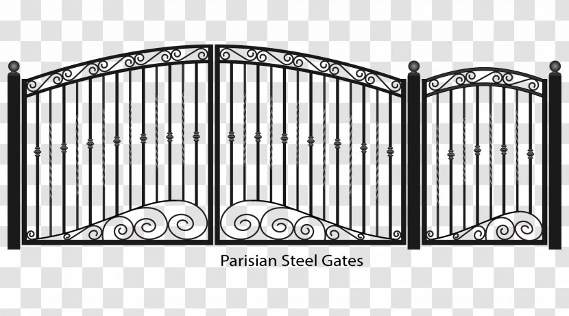 Fence Gate Wrought Iron - Outdoor Structure - Fancy Clipart Transparent PNG