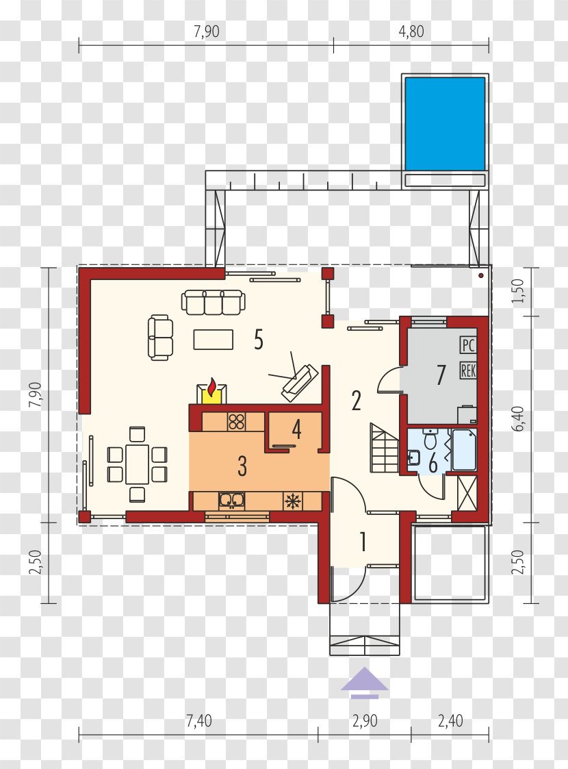 Architectural Style Building High-tech Architecture Floor Plan - Area Transparent PNG