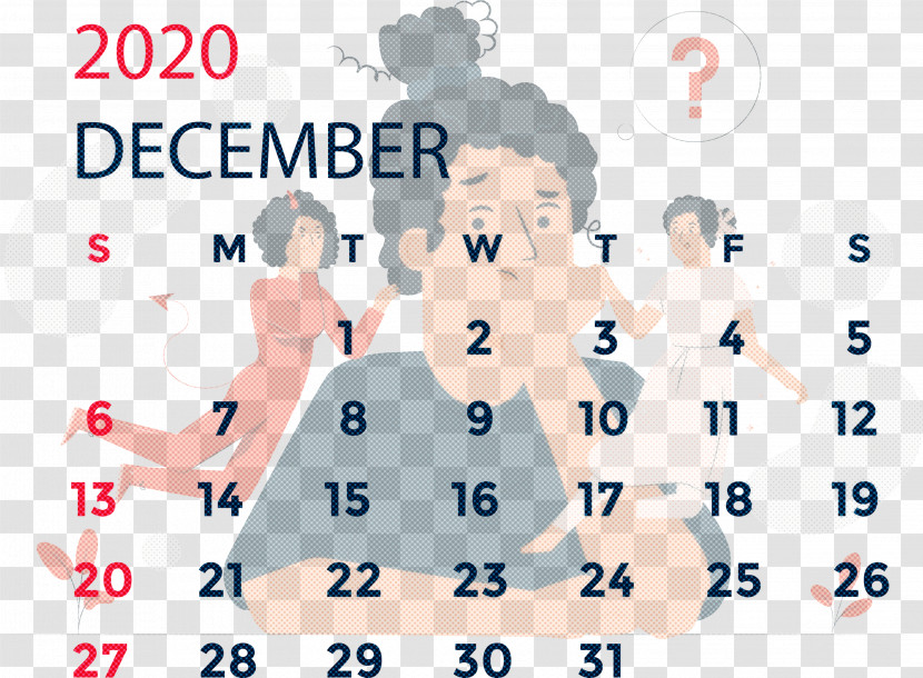 December 2020 Printable Calendar December 2020 Calendar Transparent PNG