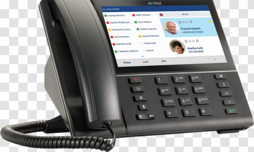 Mitel 6873 VoIP Phone Telephone Voice Over IP - 6869 - Session Initiation Protocol Transparent PNG