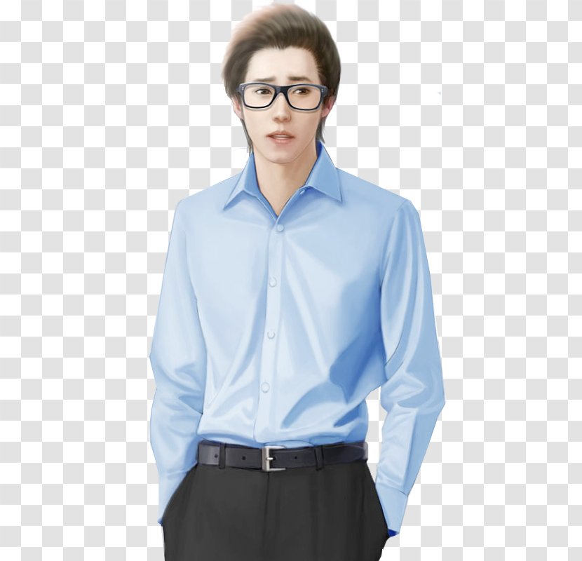 Middle Age Woman Old Dress Shirt - Man Transparent PNG