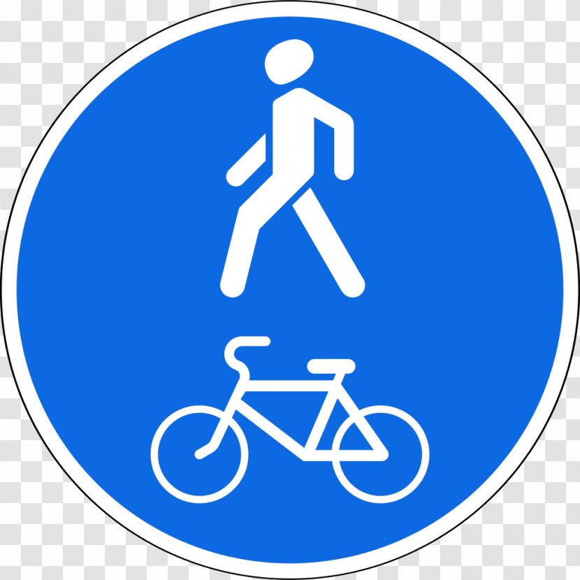 Traffic Sign Road Solid-state Drive Bicycle - Gebotszeichen Transparent PNG