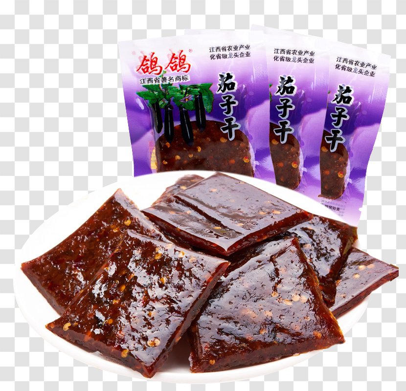 Jiangxi Chocolate Brownie Snack Food Pungency - Pigeon Eggplant Dry Transparent PNG