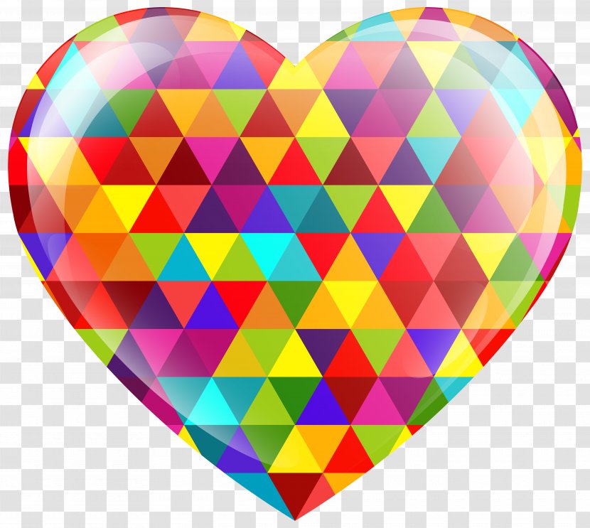 Heart Color Desktop Wallpaper Clip Art - Satin Transparent PNG