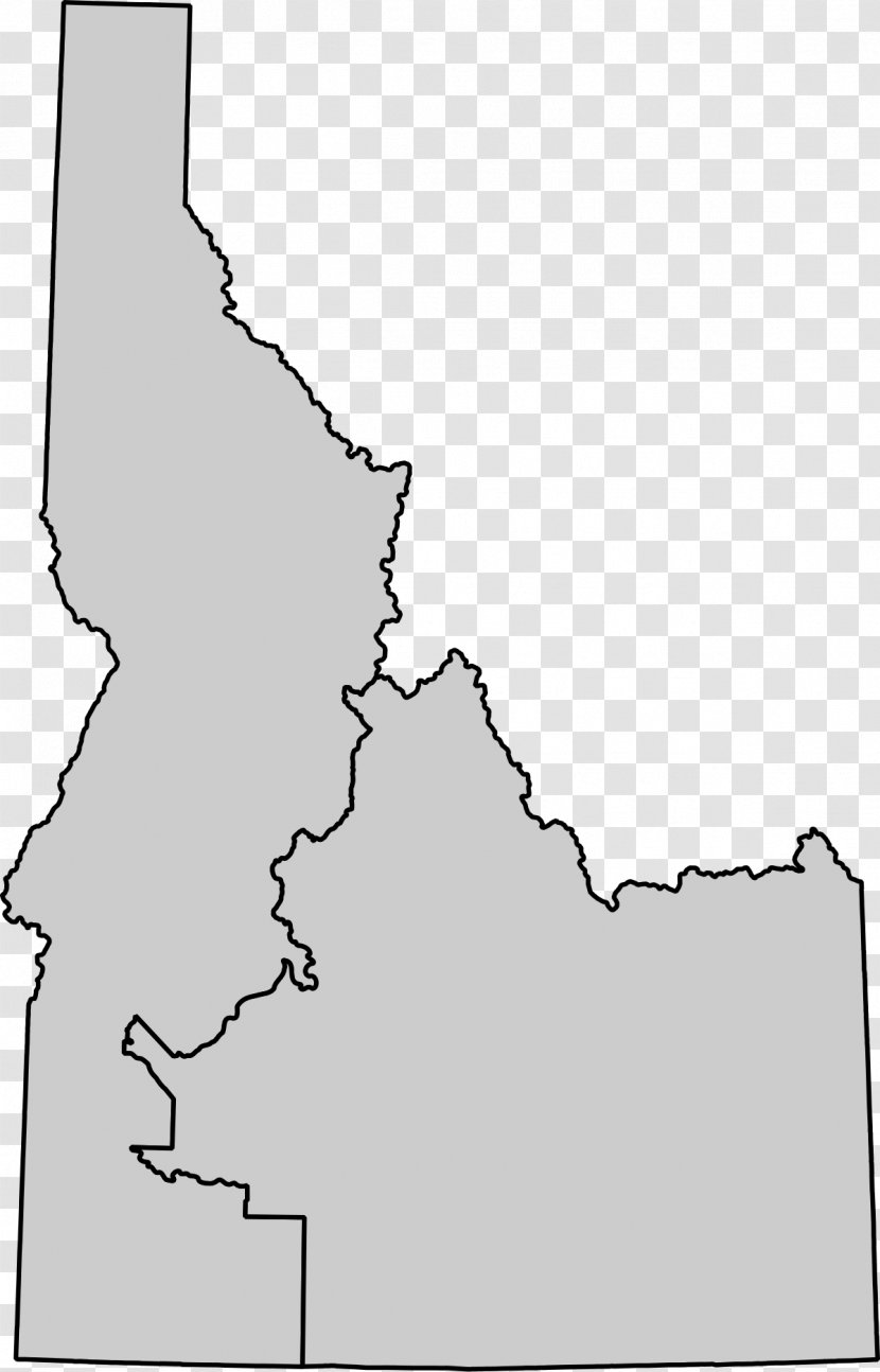 White Idaho Map Point Angle Transparent PNG