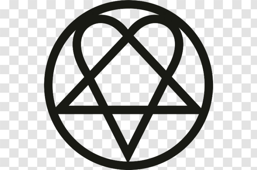 Heartagram HIM Logo Love Metal Decal - Symbol Transparent PNG