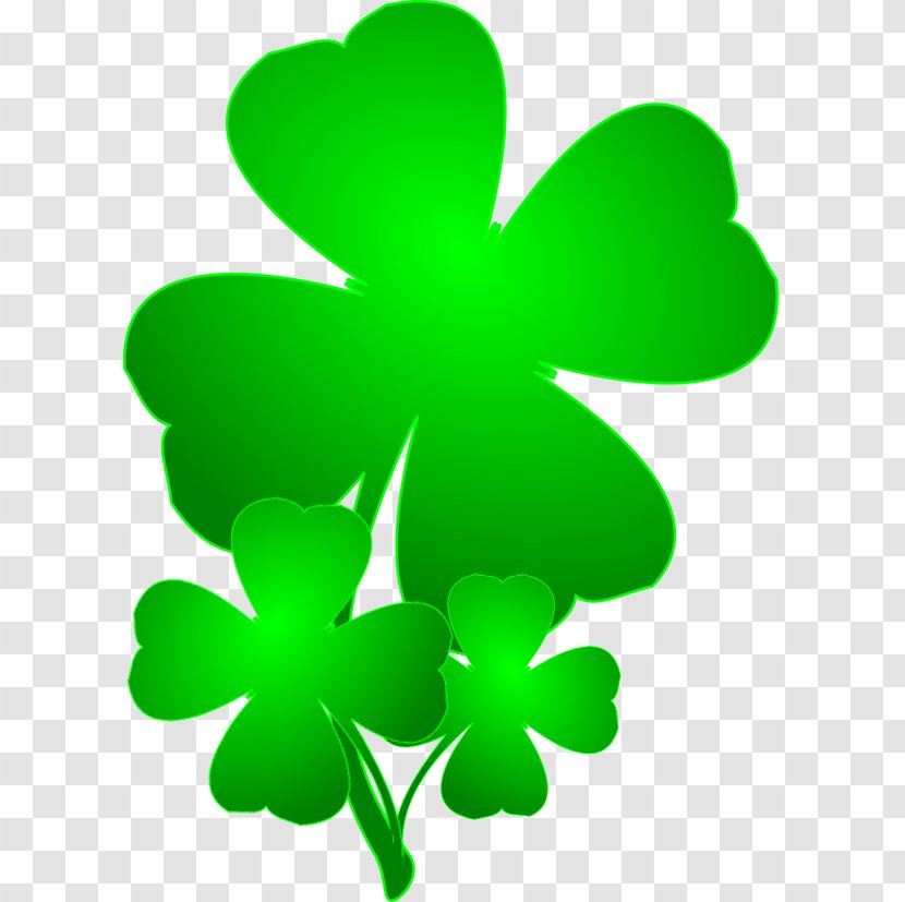 Saint Patrick's Day Shamrock Four-leaf Clover Clip Art - Leaf - Happy St Patricks Transparent PNG