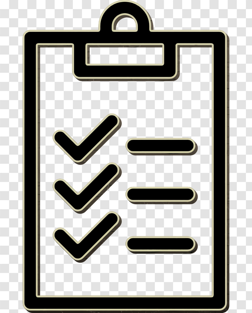 Work Productivity Icon Tick Icon List Icon Transparent PNG