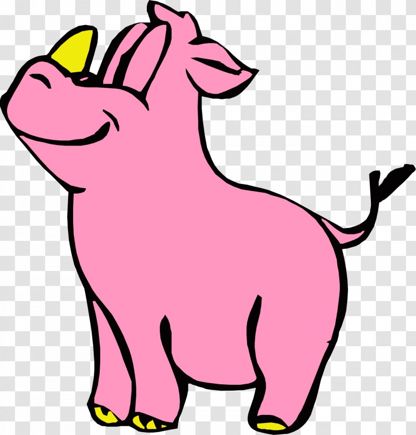 Rhinoceros Cartoon Clip Art - Google Images - Hand Painted Pink Small Rhino Pattern Transparent PNG