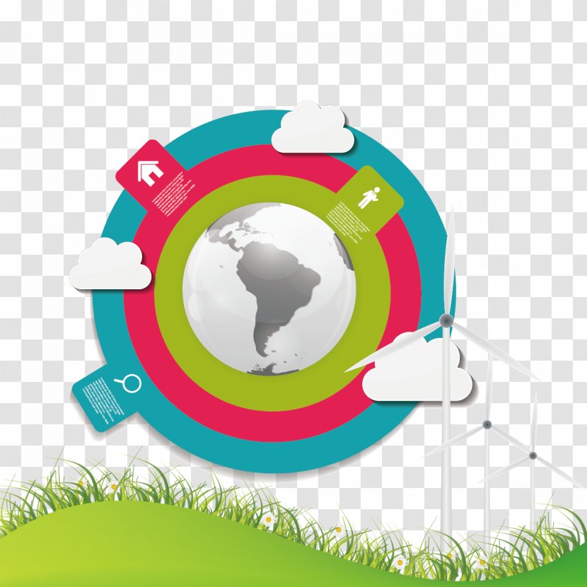 Infographic Cloud Computing - Green - Earth And Grass Transparent PNG