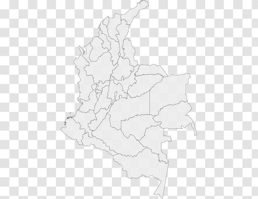 Departments Of Colombia Map Clip Art - Folds Transparent PNG