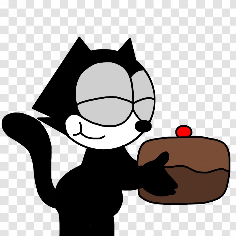 Felix The Cat Chocolate Cake Whiskers Cartoon Kitten - Human Behavior - Lazy Fat Transparent PNG