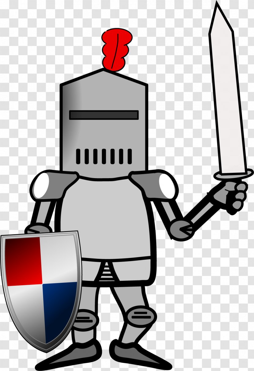 Middle Ages Knight Plate Armour Clip Art - Vector Warrior Transparent PNG