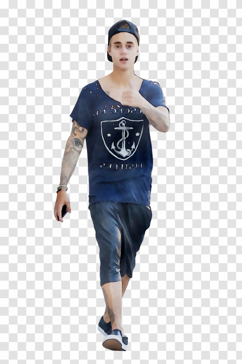 Jeans T-shirt Shoulder Denim Sleeve - Blue Transparent PNG
