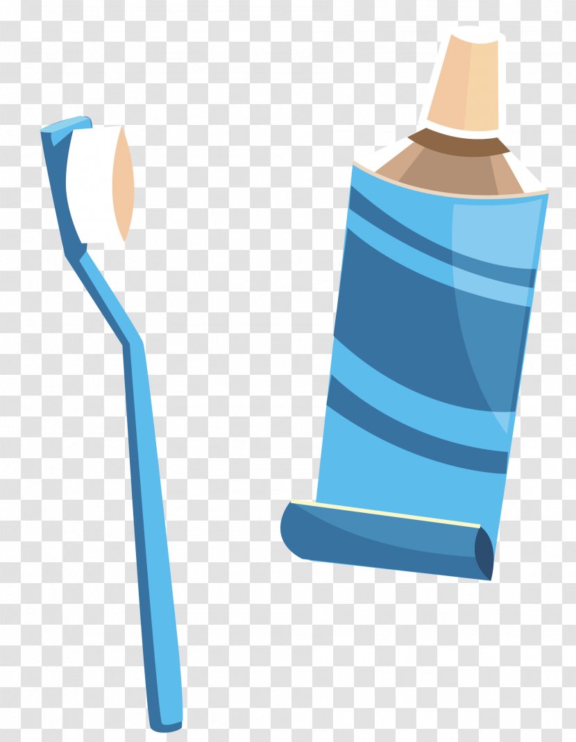 Toothpaste Toothbrush Cartoon - Vector Transparent PNG