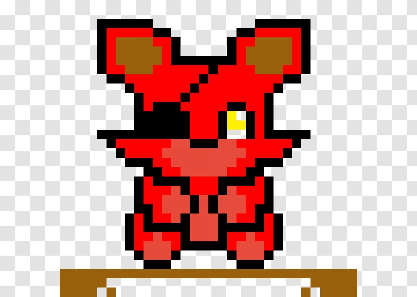 Pixel Art Five Nights At Freddy's Cross-stitch - Area - Creative Retro Button Transparent PNG