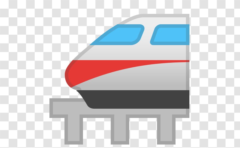 Monorail Train Rail Transport Emoji - Noto Fonts Transparent PNG