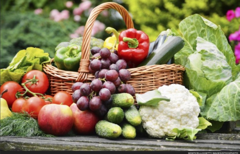 Organic Food Fruit Vegetable Basket - Grape - Healthy Transparent PNG
