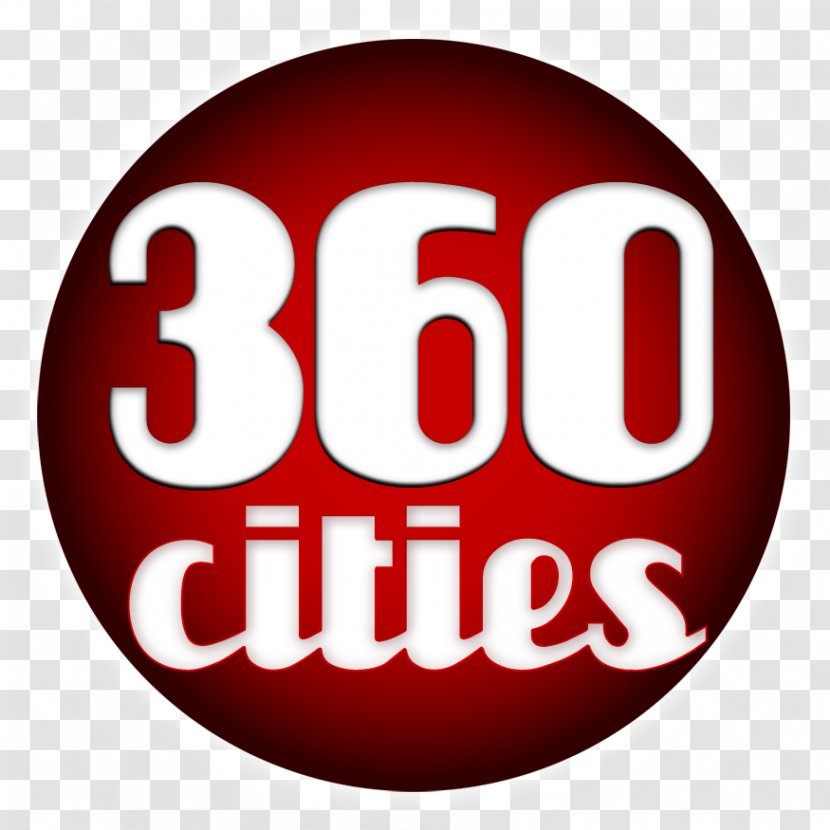 Panoramic Photography 360 Cities Logo Font - Red Transparent PNG