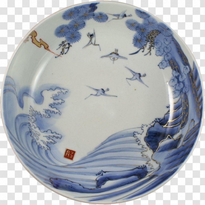 Plate Imari Ware Blue And White Pottery Ceramic Porcelain Transparent PNG