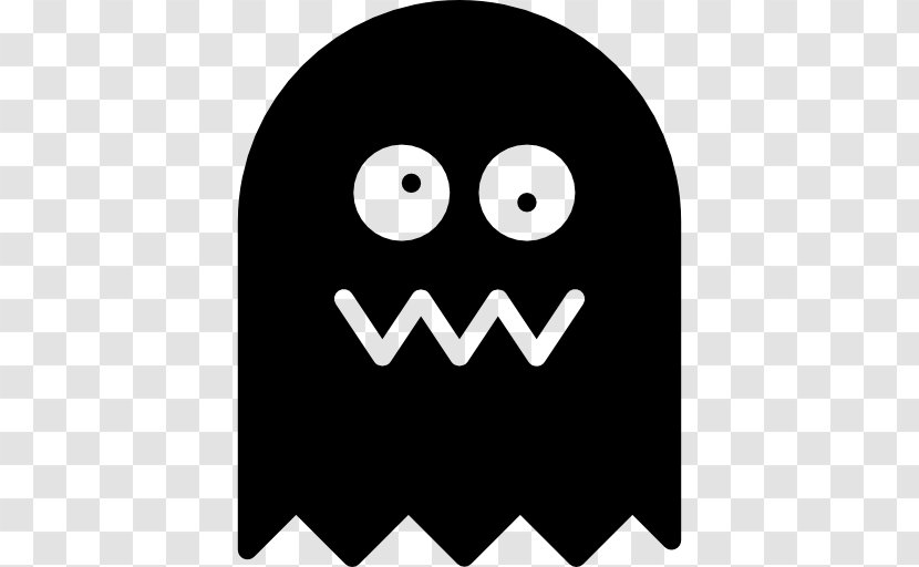 Pac-Man Ghosts Clip Art - Black And White - Pac Man Transparent PNG
