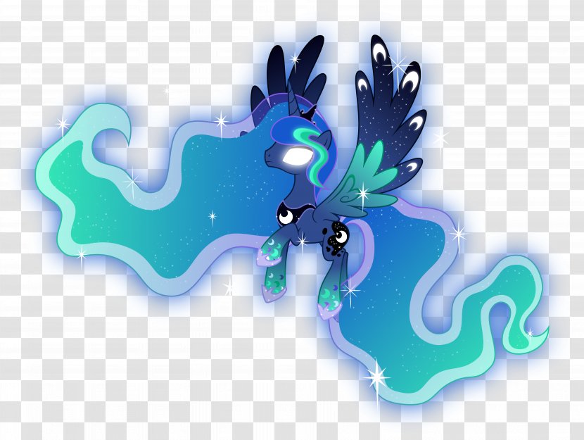 Princess Luna Celestia Pony Rainbow Dash Derpy Hooves - Turquoise Transparent PNG