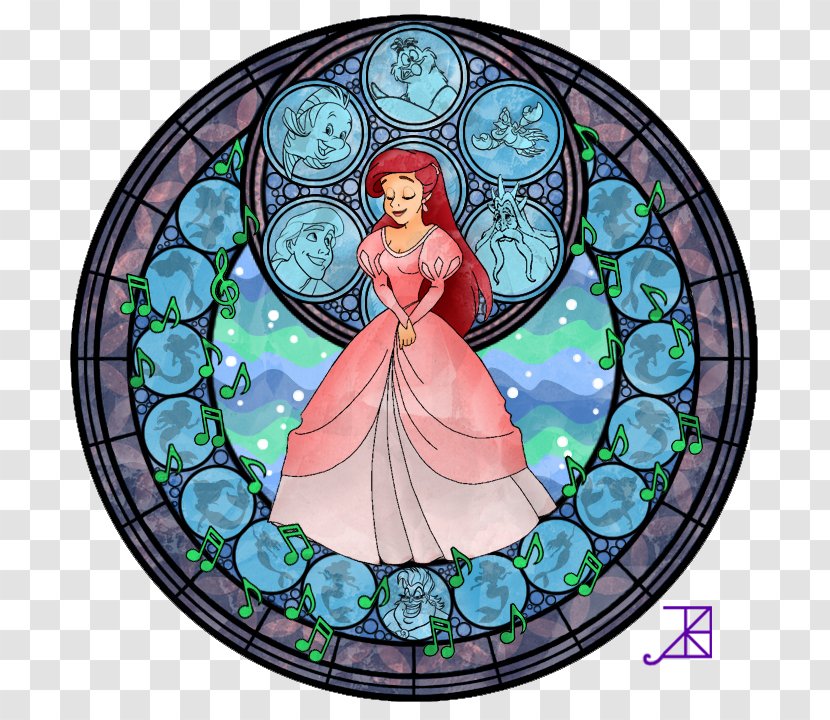 Ariel Window Princess Jasmine Stained Glass The Walt Disney Company Transparent PNG