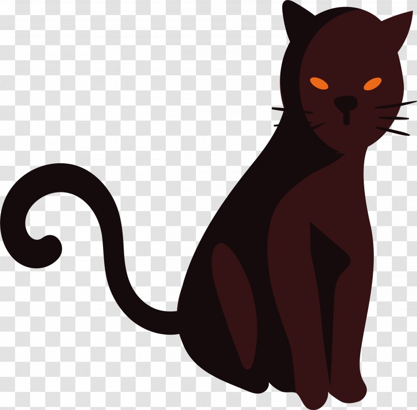 The Black Cat Whiskers Clip Art - Domestic Shorthaired - Magical Transparent PNG